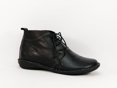 Chaussure montante femme cuir souple noir à lacets MORAN’S gopro confortable