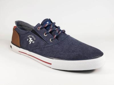 basket toile homme bleu marine