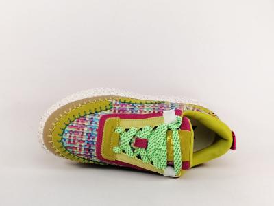 Baskets colorées originales femme destockage XTi 143902 vert à pas cher semelle confort