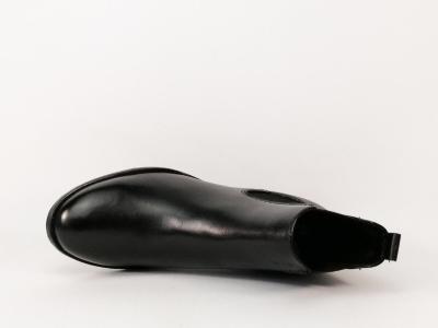 Bottine chelsea chic à talon en cuir noir TAMARIS 25370 confortable pour femme