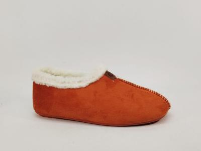 Chausson fourré femme confortable orange tendance CHIC & RELAX ettena