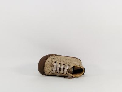 Chaussure premiers pas fille bébé cuir souple beige destockage BOPY jolila