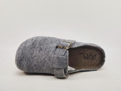 Sabot femme feutre recyclé gris semelle confortable CHIC & RELAX OUF matin