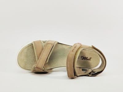 Sandale marche femme confortable pieds larges cuir beige marmot destockage IMAC 758850
