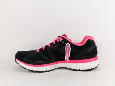 Basket SKECHERS femme destockage agility 11870 à pas cher sport noir rose