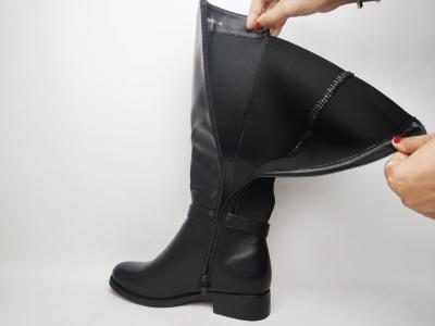 Bottes mollets larges femme grande taille CINK ME DM-Y53 noir à pas cher