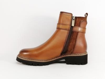 Bottines femme camel cuir souple confortables et légères destockage CARMELA 160976