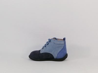 Chaussure premiers pas garçon bébé ASTER otechno destockage cuir marine