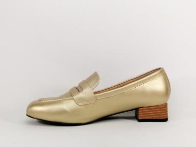 Mocassin grande taille femme or chic à pas cher destockage ANDRES MACHADO AM6009
