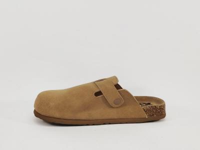 Sabot femme cuir daim camel confortable destockage XTi 142871 tendance à pas cher