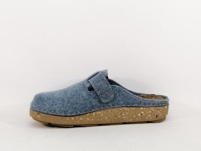 Sabot femme feutre recyclé bleu CHIC & RELAX malpenza confortable