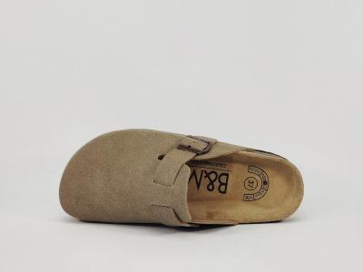 Sabot femme pas cher gris taupe semelle cuir confortable BANAN MOON rambla tendance