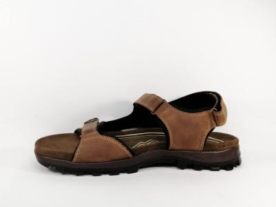 Sandale grande taille homme cuir marron en destockage CAMEL ACTIVE 56TWA01 confortable