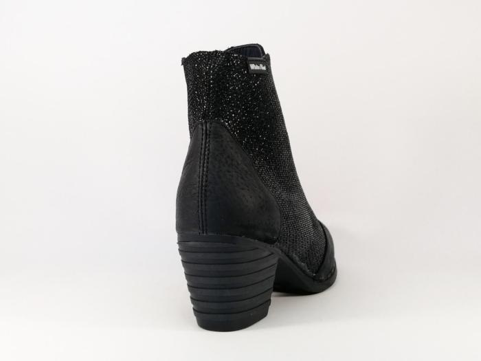 bottine cuir noir femme