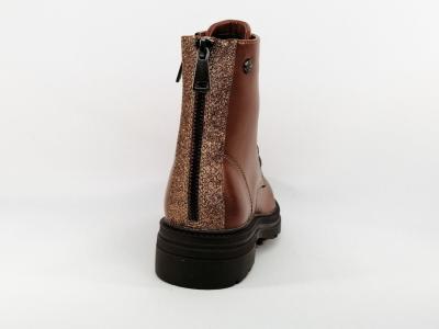 Bottine camel en simili cuir à lacets XTi 57756 en destockage fille