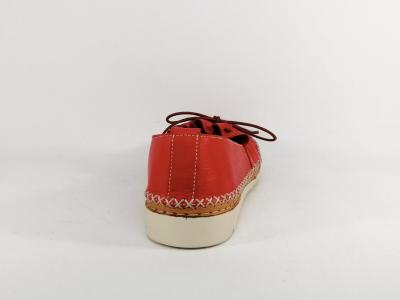 Chaussure femme cuir souple originale et confortable mocassin rouge PEDRO TORRES 21171302