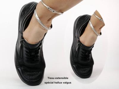 Chaussure hallux valgus femme pieds sensibles larges CAPRICE 23766 cuir souple