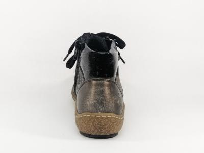 Chaussure montante femme RIEKER L7541 originale et confortable double zip