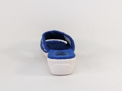 Mule femme pieds sensibles confort à talon compensé bleu à pas cher PATRIZIA spugna