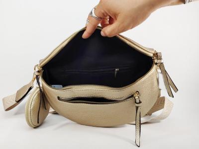 Sac banane femme pas cher doré avec porte monnaie amovible et bandoulière MARO S12-10