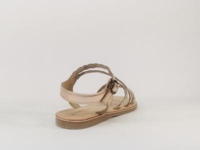 Sandale tressée en cuir rose CYRILLUS pour fille/femme