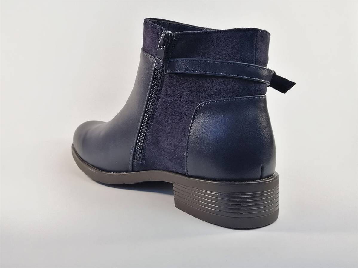 bottine simili cuir noir