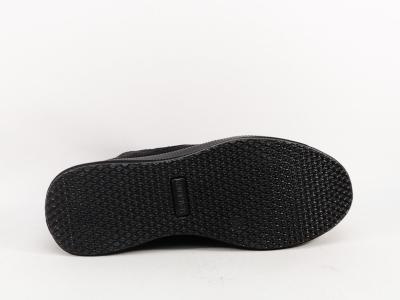 Bottines noires femme cuir souple nubuck confortables et chic en destockage IMAC 456511