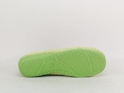 Chausson ballerine femme été pied sensible souple vert en éponge OUF clores