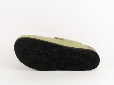Sabot femme cuir confort vert semelle à mémoire de forme PLAKTON blogg tendance