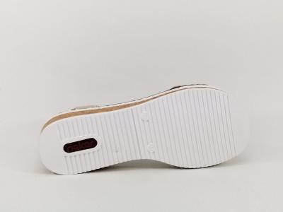 Sandale beige RIEKER V3662 très confortable pour femme