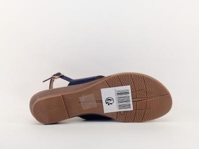 Sandale entre-doigt destockage DEES SHOES Mendioza marine pas cher femme