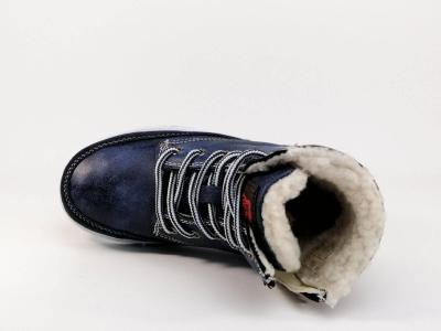Chaussure montante fourrée bleu garçons STAR