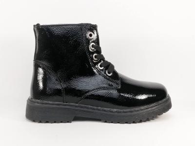 Boots fourrée style rangers vernis noir SUPREMO 2140207 à pas cher femme