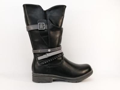 Botte noire tendance destockage WIPOP dygre pour fille