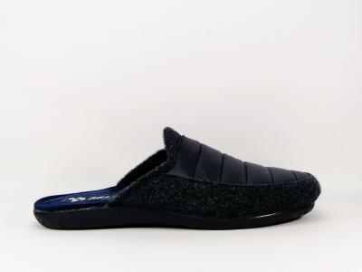 Chausson mule homme en velours marine fabriqué en Espagne ZEL'S 7722