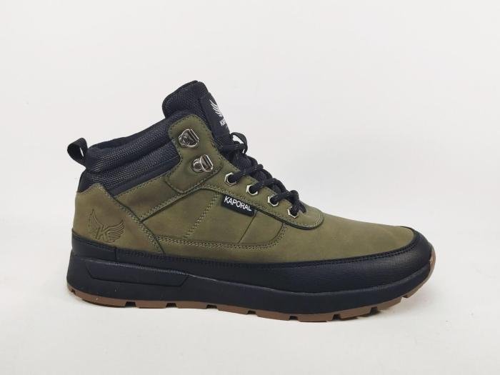 Chaussure montante homme kaki noir destockage KAPORAL bazane à pas cher tendance