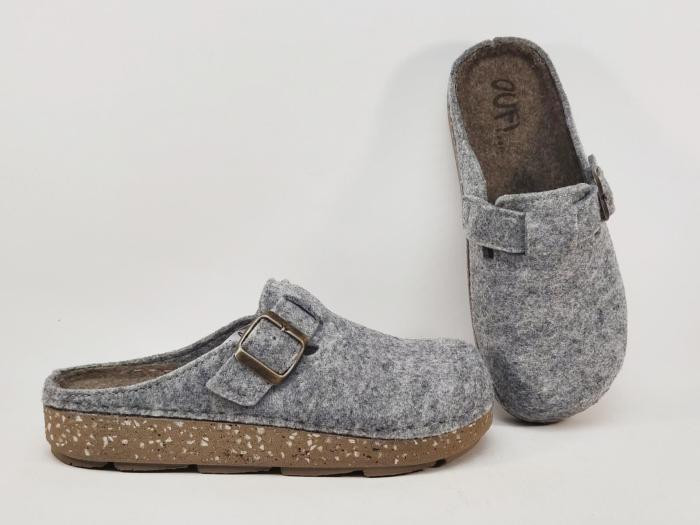 Sabot femme feutre recyclé gris semelle confortable CHIC & RELAX OUF matin