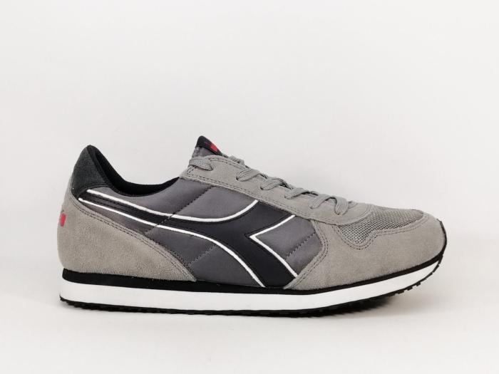 Tennis de ville homme cuir et toile destockage DIADORA k-run II gris