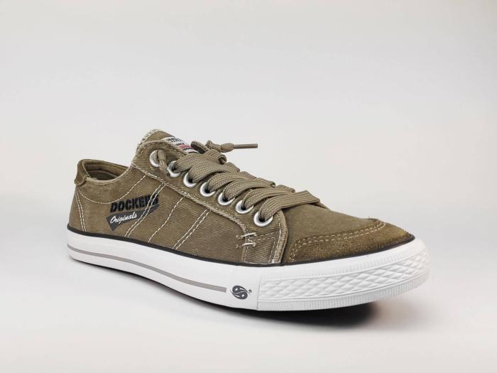 Tennis en toile beige grande pointure homme à élastique DOCKERS 30ST027