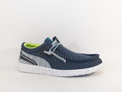 Chaussure été homme sans lacets toile marine souple à pas cher destockage XTi 143658