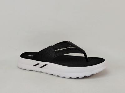 Tong homme confortable semelle épaisse destockage REFRESH 172762 noir blanc