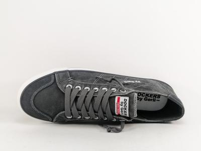 Basket grande taille homme toile gris foncé DOCKERS 30ST027 à élastiques