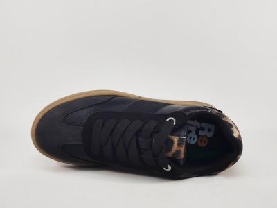Basket noire femme tendance confortable destockage REFRESH 172954 à pas cher leopard