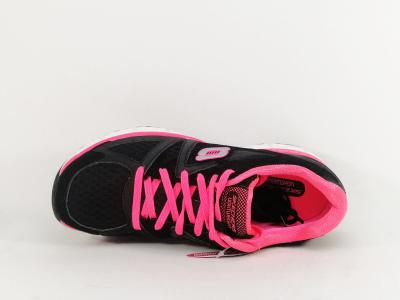 Basket SKECHERS femme destockage agility 11870 à pas cher sport noir rose