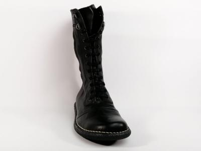 Botte en cuir noir à lacets BRAN’S 516 Fabriquée en Espagne pour femme