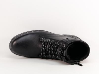 Chaussure montante homme cuir noir confortable tendance destockage LONDONS LIFE 160993