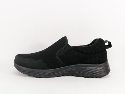 Chaussure sans lacets homme en toile noire à pas cher COMPLICES foxit souple