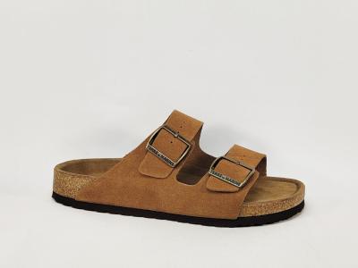 Claquette homme cuir cognac confortable tendance à pas cher TERRE DE MARINS bartino