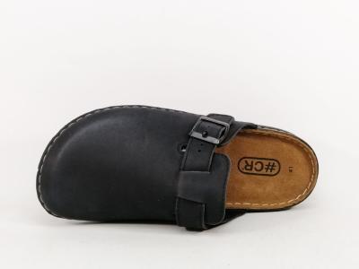 Sabot homme cuir confort noir CHIC & RELAX pyrex souple