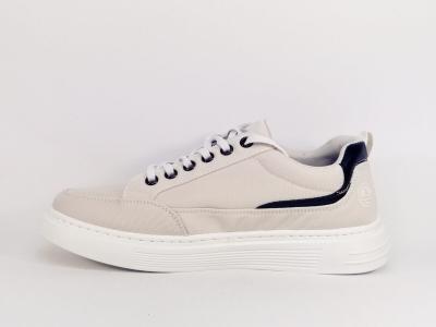 Basket homme toile beige tendance confort à élastique destockage NAVY SAIL nsm216192